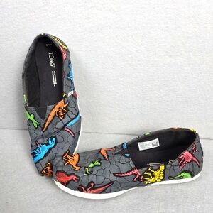 Toms Dinosaur Slip-On Glow In The Dark Alpargata Womens Shoes Size‎ 5.5